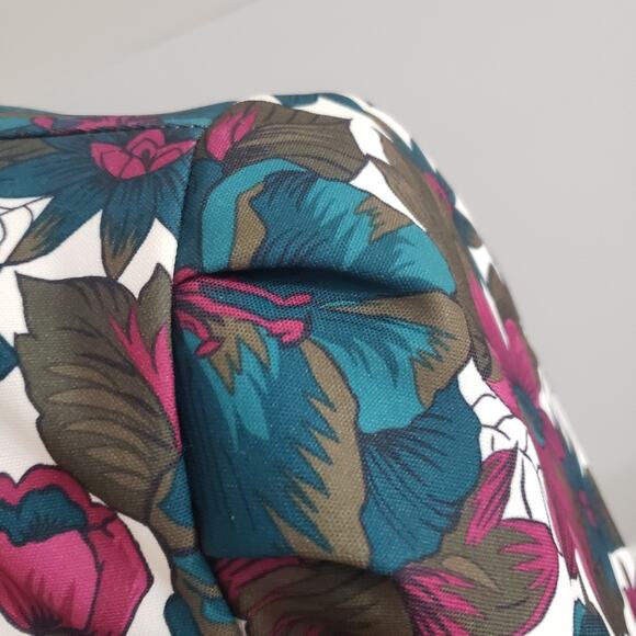 Vintage Good Times Double Breasted Floral Career Blazer Jacket 14 - Picture 6 of 13